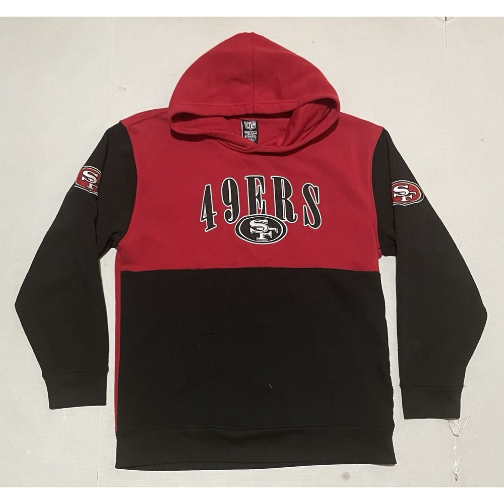 NFL Apparel Team San Francisco 49ers Red Black Hoodie Pocket Youth XL‎ 18/20